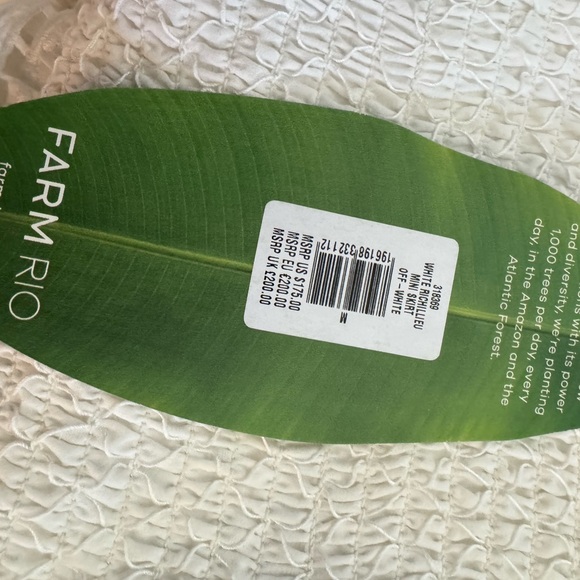 FARM Rio White Ruffled Trumpet Mini Skirt - Picture 4 of 4